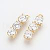 Brass Cubic Zirconia Pendants KK-R015-111G-1