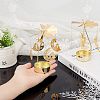 Fingerinspire 2 Boxes 2 Style Iron Rotating Tealight Candle Holder AJEW-FG0001-79-3
