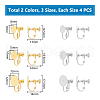 Unicraftale 24Pcs 6 Style 316 Stainless Steel Clip-on Earring Findings STAS-UN0053-55-3