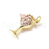 Brass Micro Pave Cubic Zirconia Pendants KK-F899-04B-G-2