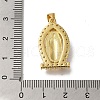 Rack Plating Brass Micro Pave Clear Cubic Zirconia Pendants KK-G500-02F-G-3
