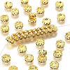 Brass Grade A Crystal Rhinestone Spacer Beads RB-A006-7MM-G-1