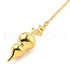 Brass Dowsing Pendulum Big Pointed Gourd Pendants KK-H491-07G-2