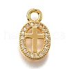 Brass Micro Pave Cubic Zirconia Pendants KK-D385-03G-1