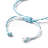 2Pcs 2 Styles Adjustable Korean Waxed Polyester Cord Bracelets BJEW-JB11607-5