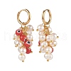 Natural Pearl Cluster Earrings EJEW-JE04515-03-2