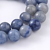 Dyed & Heated Natural Blue Aventurine Round Beads Strands X-G-M248-4mm-01-2