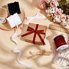 HOBBIESAY 40 Yards 4 Colors Single Face Velvet Ribbon with 4Pcs Plastic Empty Spools SRIB-HY0001-09A-4