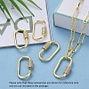 Brass Micro Pave Clear Cubic Zirconia Screw Carabiner Lock Charms ZIRC-E164-10G-6