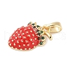Brass Micro Pave Cubic Zirconia Enamel Pendants KK-M326-05C-G-2