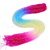 Transparent Glass Beads Strands GLAA-E036-07O-1