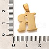 Ion Plating(IP) 304 Stainless Steel Rhinestone Pendants STAS-U035-01G-R-3
