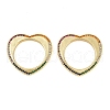 Brass Micro Pave Colorful Cubic Zirconia Heart Linking Rings KK-S526-60G-1