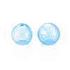 Transparent Handmade Blown Glass Globe Beads X-GLAA-T012-40C-05-2