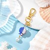 Hot Air Balloon Glass Seed Beaded Pendant Decorations HJEW-MZ00208-1