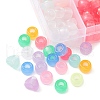 200Pcs 10 Colors Transparent & Luminous Plastic Beads KY-YW0001-50-2