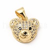 Rack Plating Brass Micro Pave Cubic Zirconia Charms KK-G456-23G-02-1