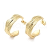 Rack Plating Brass Leaf Stud Earrings EJEW-D064-04G-1