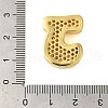 Rack Plating Brass Micro Pave Clear Cubic Zirconia Perdants KK-C067-11G-J-3