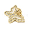 Brass Micro Pave Cubic Zirconia Pendants KK-P293-10G-2