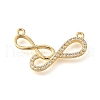 Brass Micro Pave Clear Cubic Zirconia Pendants KK-U065-12G-1