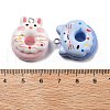 Cute Animal Theme Opaque Resin Pendants RESI-S020-01P-3