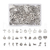 Kissitty 120Pcs 30 Style Tibetan Style Alloy Pendants FIND-KS0001-19-11