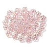 UV Plating Rainbow Iridescent Transparent Acrylic Beads OACR-C007-11E-1