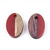 Resin & Walnut Wood Pendants X-RESI-S358-30F-2