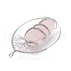Natural Rose Quartz Big Pendants G-F702-02P-A-3