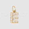 Stainless Steel Cubic Zirconia Pendants with Jump Rings X-FIND-PW0024-08E-1