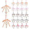 30Pcs 10 Styles Wooden Beaded Pendant Decorations HJEW-AB00736-1