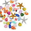 Ocean Theme Opaque Resin Cabochons RESI-CJC0012-06-3