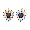Rack Plating Brass Micro Pave Cubic Zirconia Pendants ZIRC-I057-27G-03-1