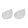 201 Stainless Steel Filigree Big Pendants STAS-S118-050-2