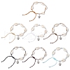 7Pcs 7 Colors Alloy Turtle Charm Bracelets BJEW-JB11758-2