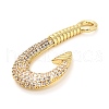 Brass Micro Pave Cubic Zirconia Pendants KK-L229-064G-2
