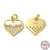 925 Sterling Silver Micro Pave Cubic Zirconia Charms STER-I010-09G-3