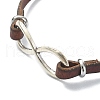 Infinity Tibetan Style Allloy Link Bracelets BJEW-JB09336-02-4