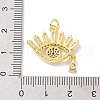 Real 18K Gold Plated Brass Micro Pave Cubic Zirconia Pendants KK-L209-036G-02-3