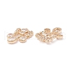 Brass Micro Pave Clear Cubic Zirconia Pendants KK-K259-03LCG-2