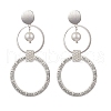 Brass Boho Stud Earrings EJEW-MZ00249-1