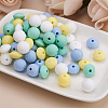 80Pcs 8 Style Food Grade Eco-Friendly Silicone Beads SIL-TA0001-03-5