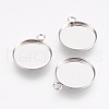 Tarnish Resistant 304 Stainless Steel Pendant Cabochon Settings X-STAS-F167-11P-1