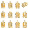   12Pcs Brass Connector Rhinestone Settings KK-PH0010-47-1