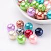 Colorful Round Acrylic Pearl Beads X-PACR-10D-M-1