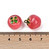 Transparent Glass Apple Pendants X1-DGLA-E004-16D-3