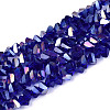 Electroplate Transparent Glass Beads Strands GLAA-N021-4mm-02-1