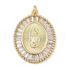 Brass Micro Pave Cubic Zirconia Pendants KK-Q068-31A-G-1