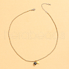 Stainless Steel Natural Stone Pendant Necklace 18K Gold Plated Women's Clavicle Chain HW0705-4-1